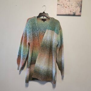 Lane Bryant Space Dye open front plush wool blend cardigan Size 18/20